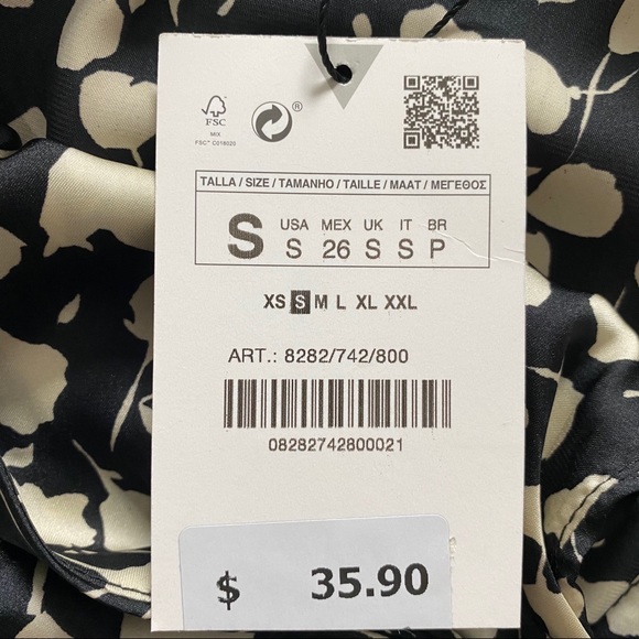 ZARA silky neck wrap top - Picture 6 of 7